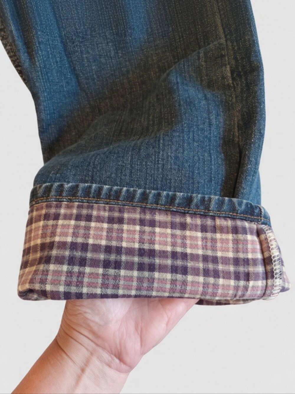 Carhartt Women's Flannel Lined Relaxed Fit Jeans Size 16x30 WB022 Rugged